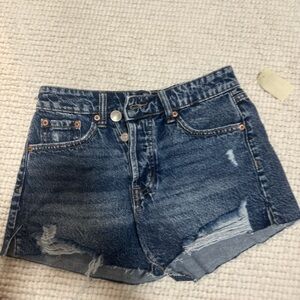 Aeropostale Distressed Blue Jean Shorts